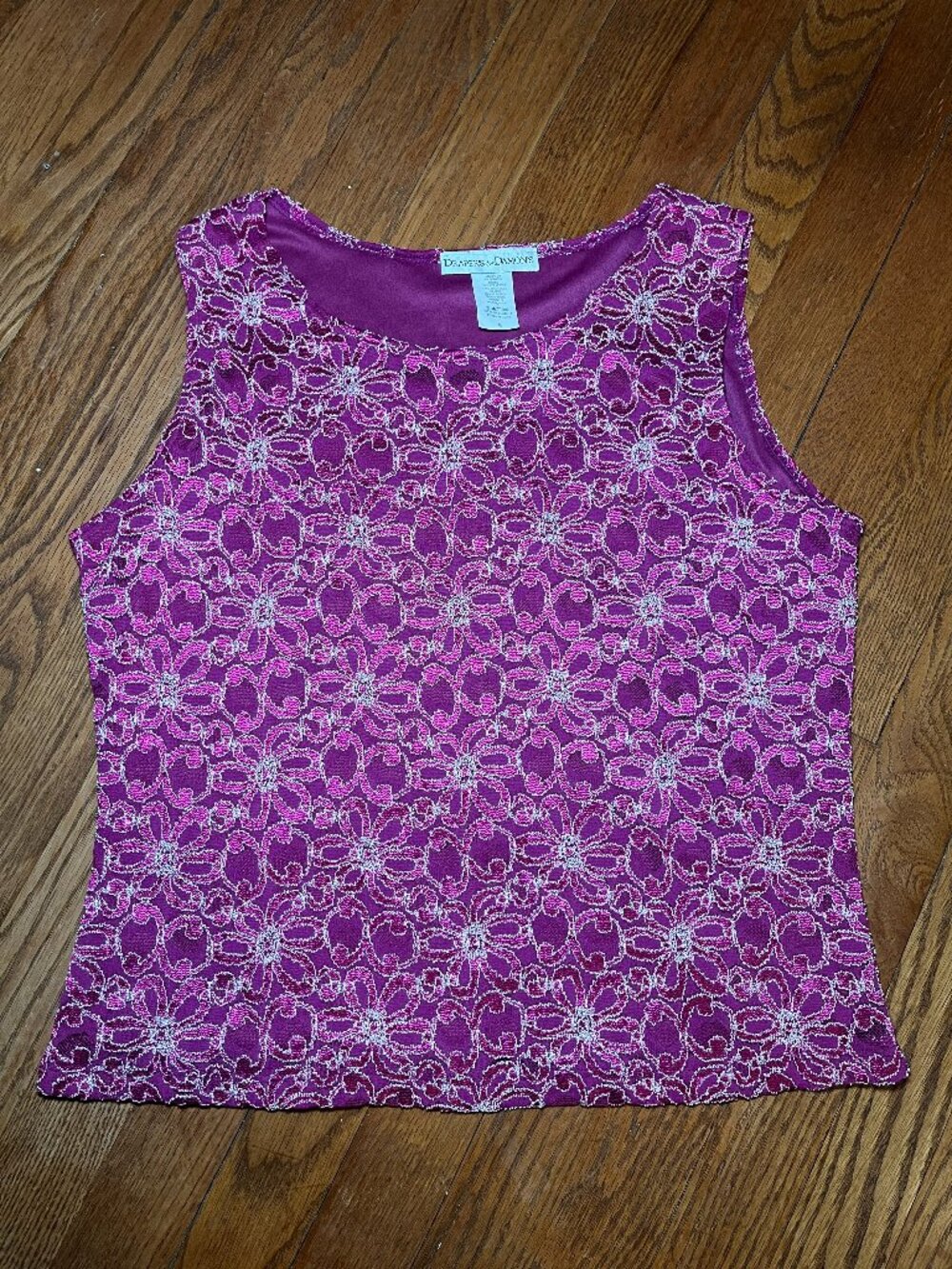 Women's Floral Tank Top Size Medium Preowned